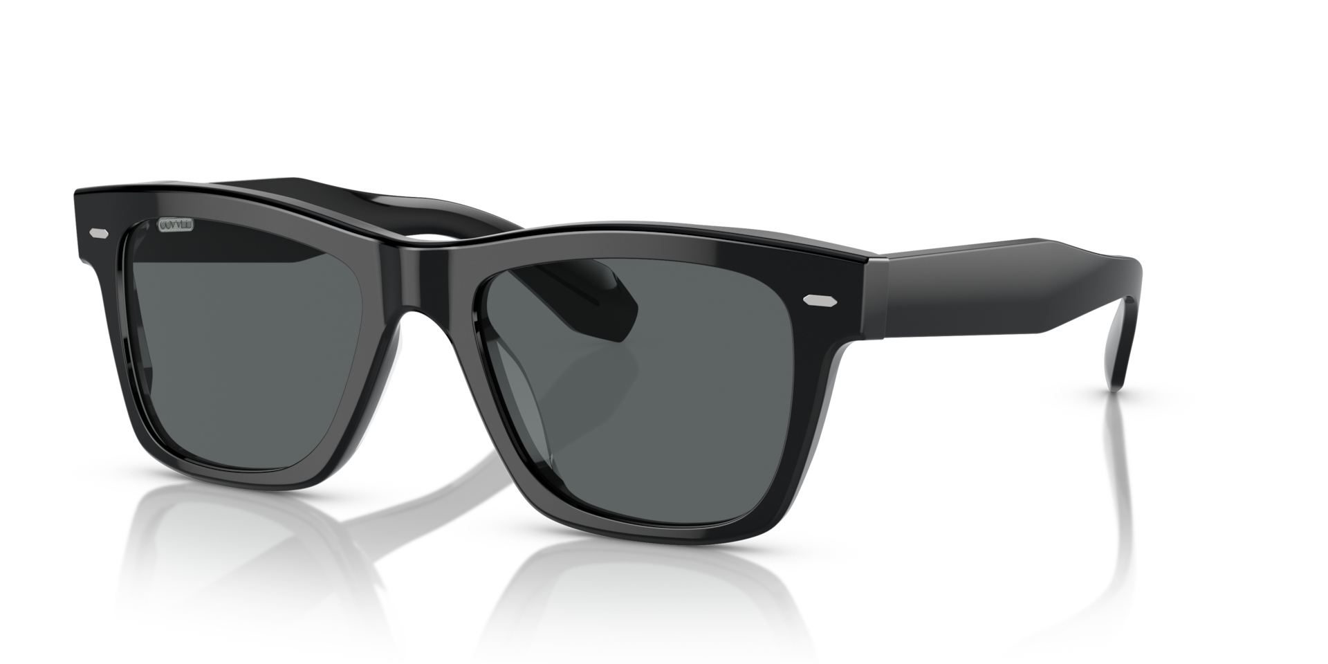 Oliver Peoples N.04 Sun の ブラック フレームと ミッドナイト