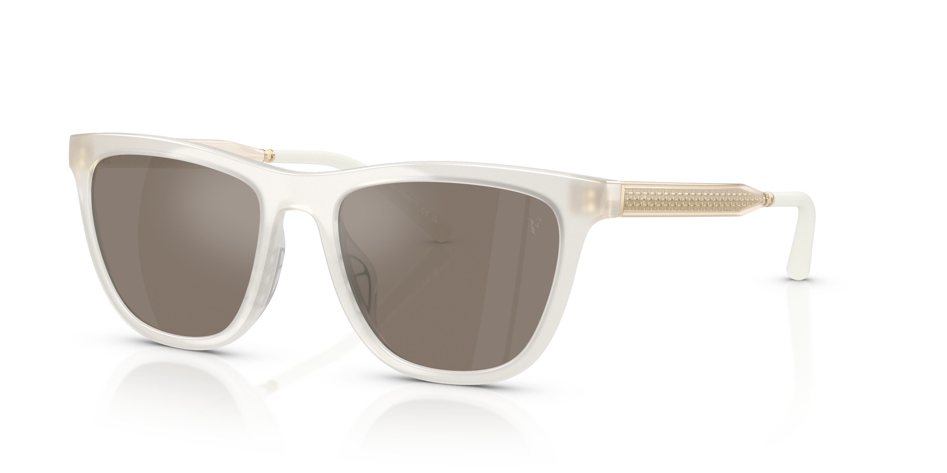 オスカー・ニューマイヤー　Curves of Irreverence Oliver Peoples R-9 with Warm White frame and Sierra Flash Mirror