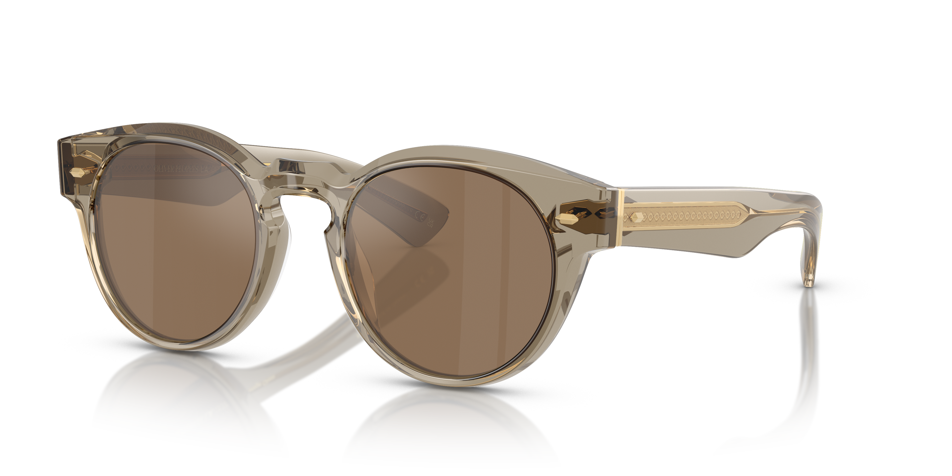 Oliver Peoples Hayton 18k with Sencha frame and Cognac Mirror