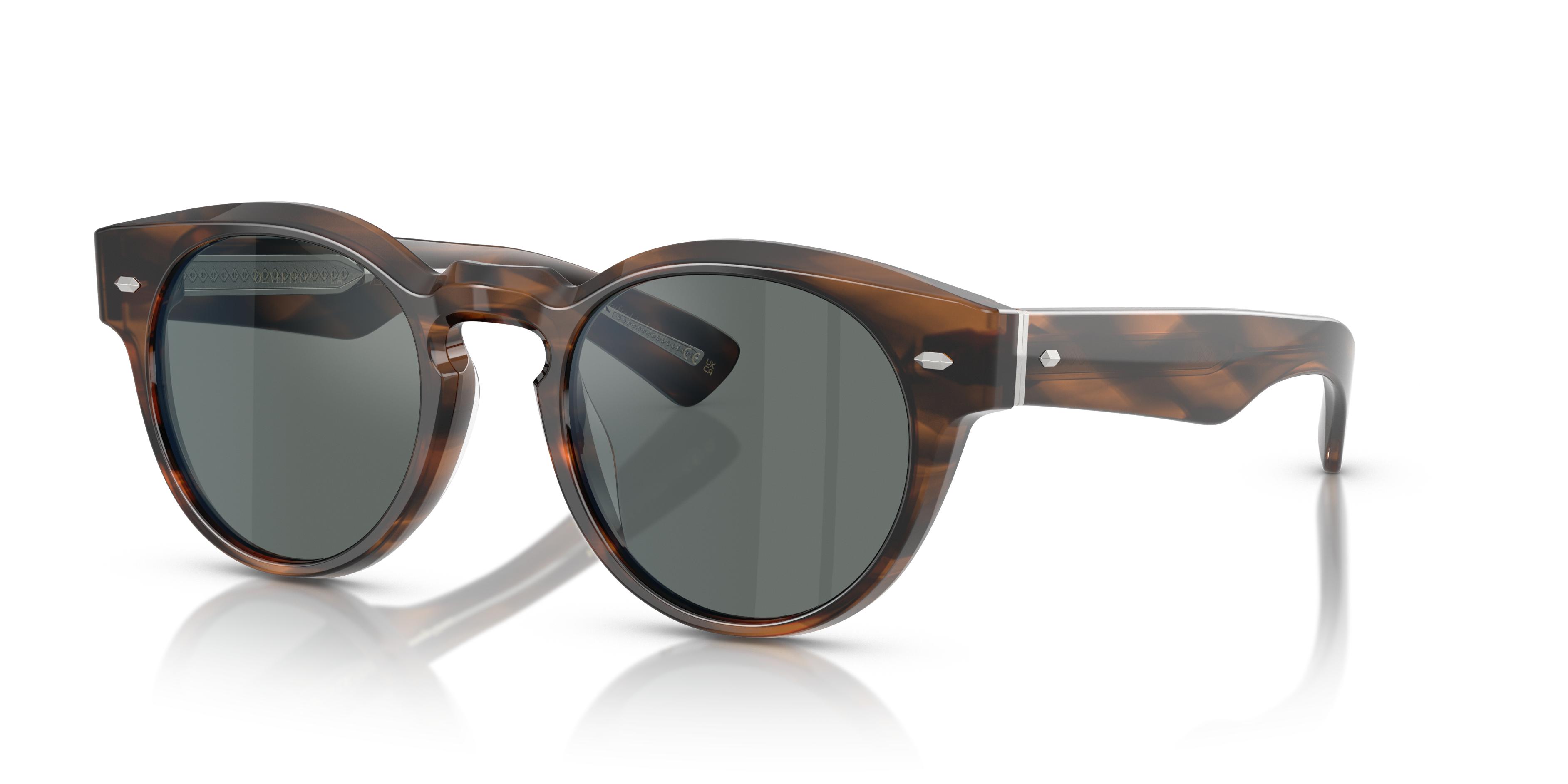 Oliver Peoples Hayton 18k with Barchan frame and Regal Blue lenses