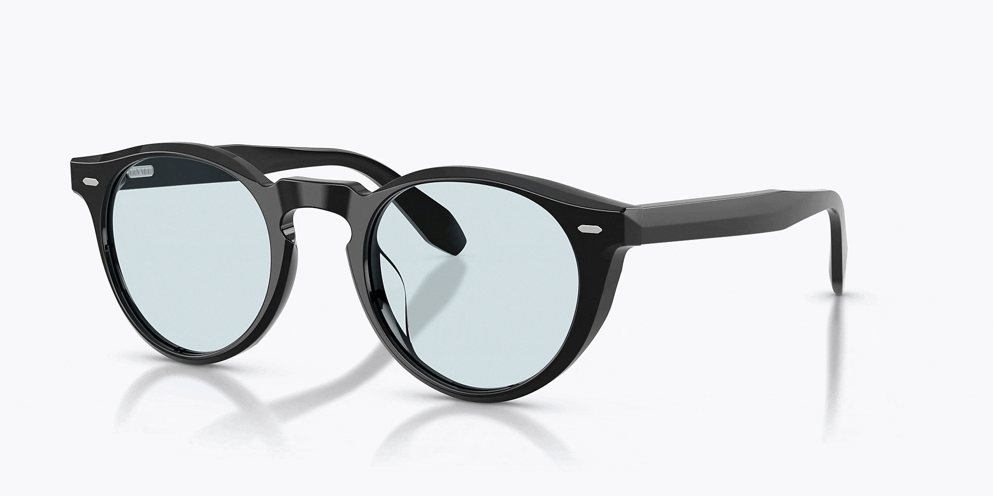 Oliver Peoples N.07 Sun with Black frame and Sky Blue Wash To Dark
