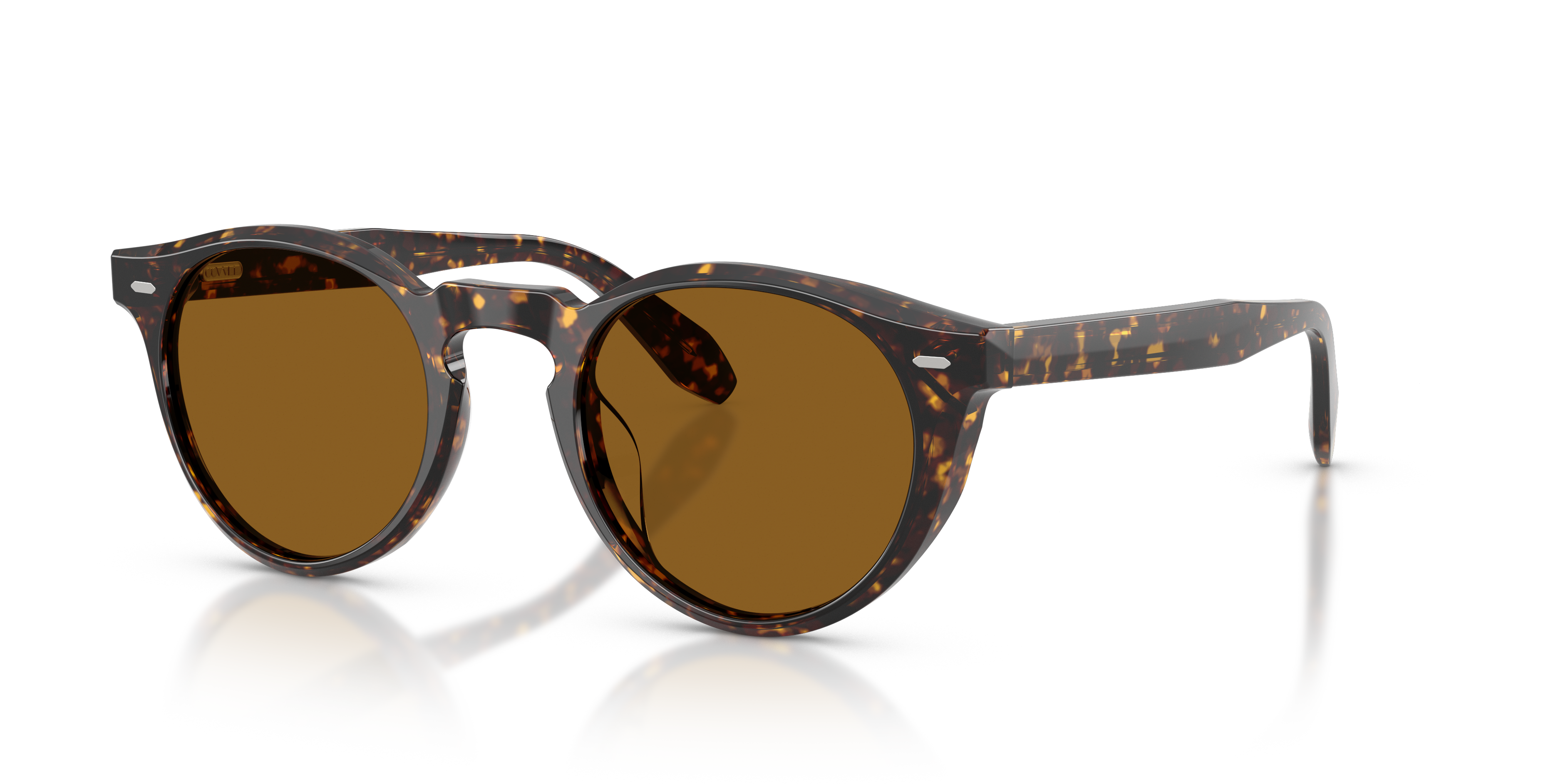 Oliver Peoples N.07 Sun with Atago Tortoise frame and True Brown