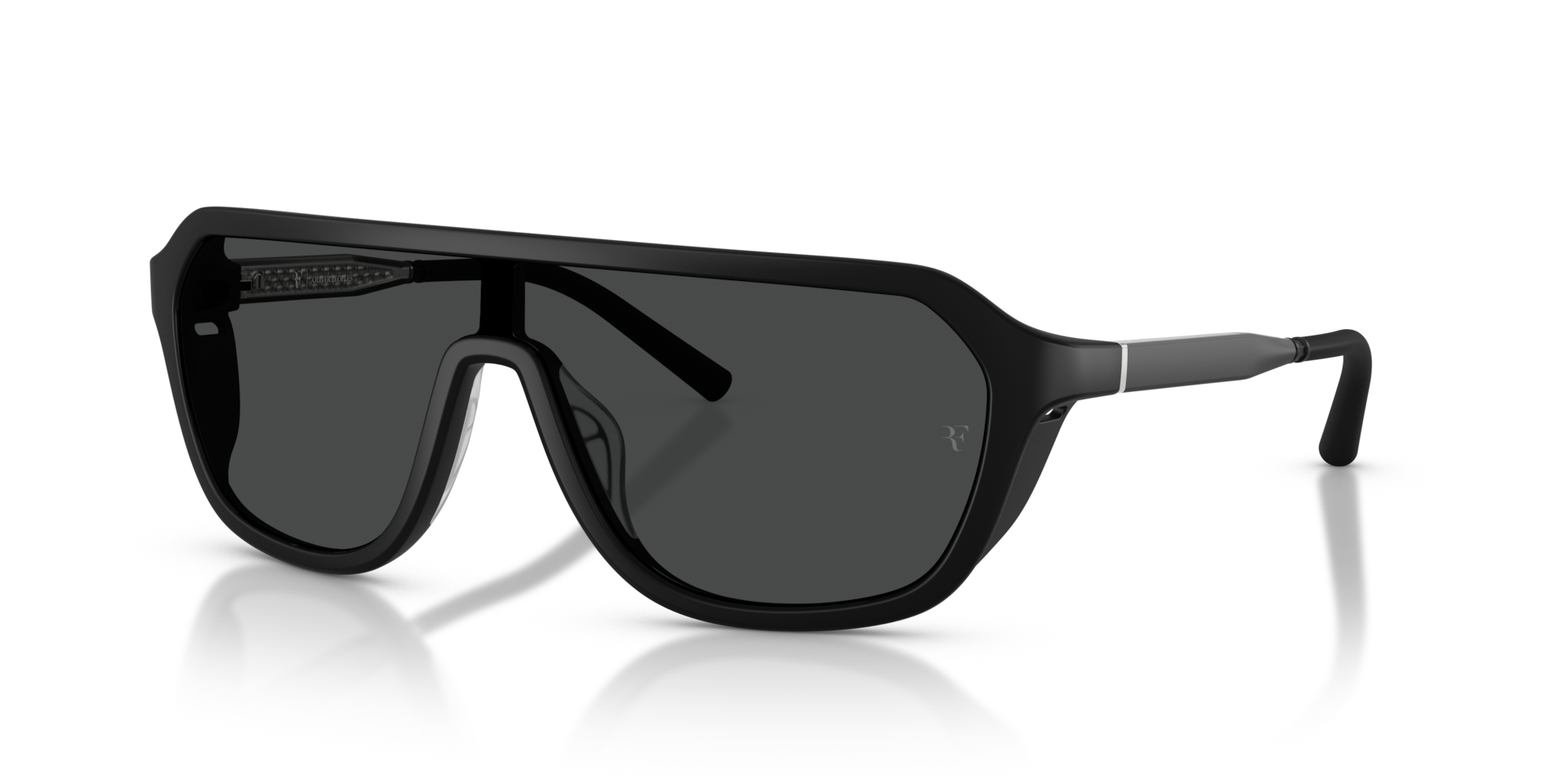Oliver Peoples R-12 with Semi-Matte Black frame and Dark Slate