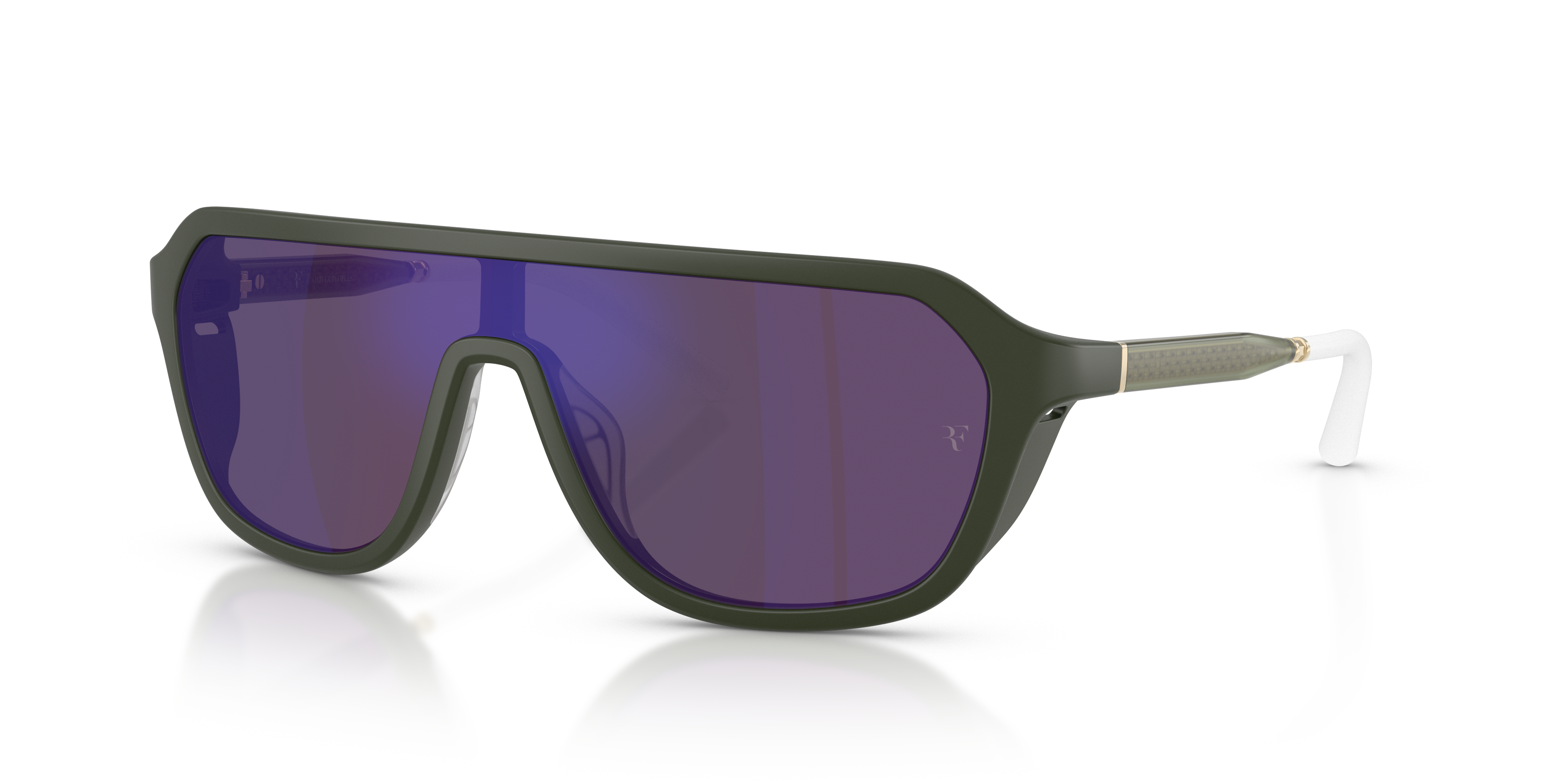 Oliver Peoples R-12 with Semi-Matte Green Smoke frame and Royal
