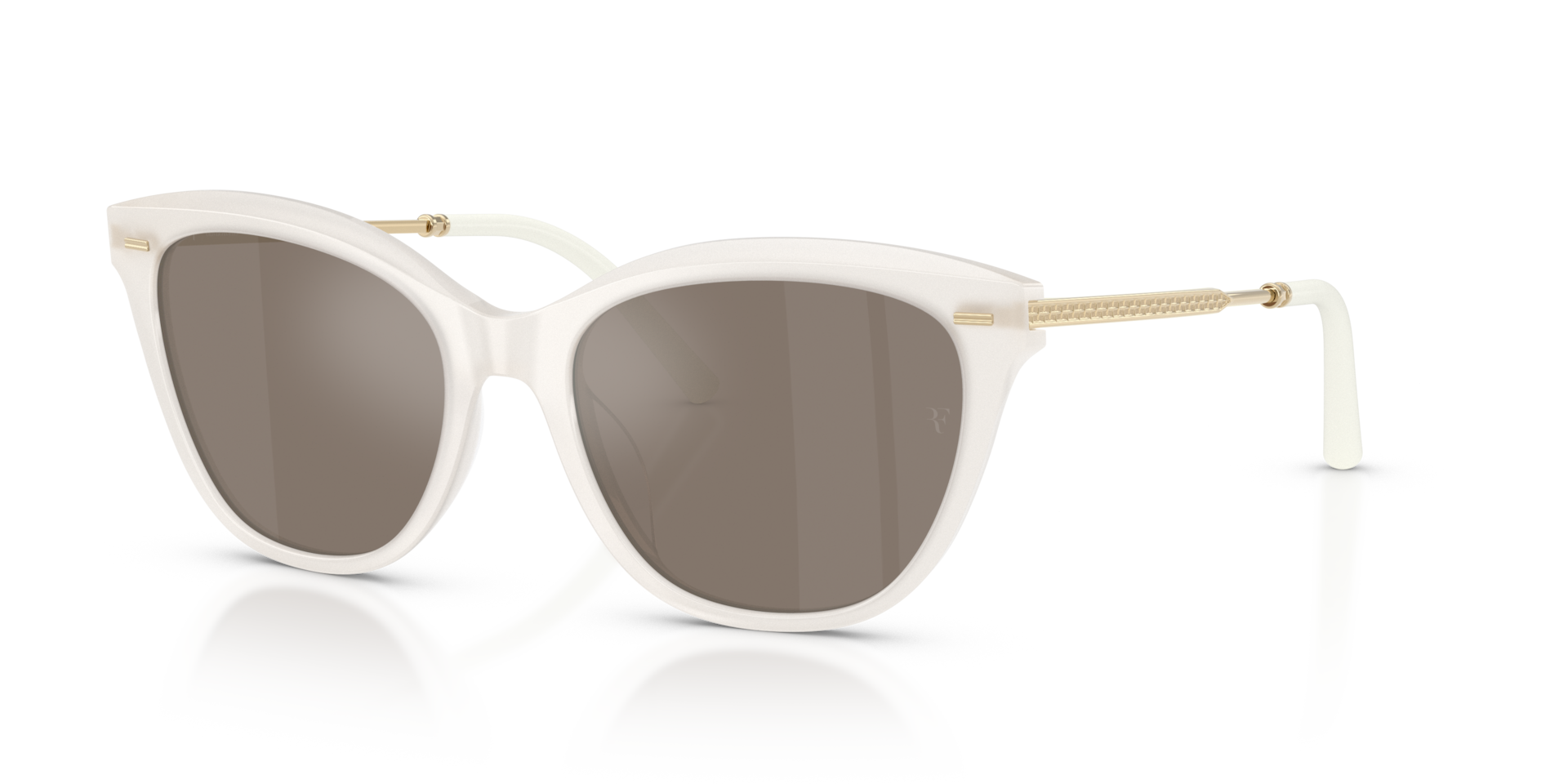 Oliver Peoples Mrs. Federer with Warm White frame and Sierra Flash