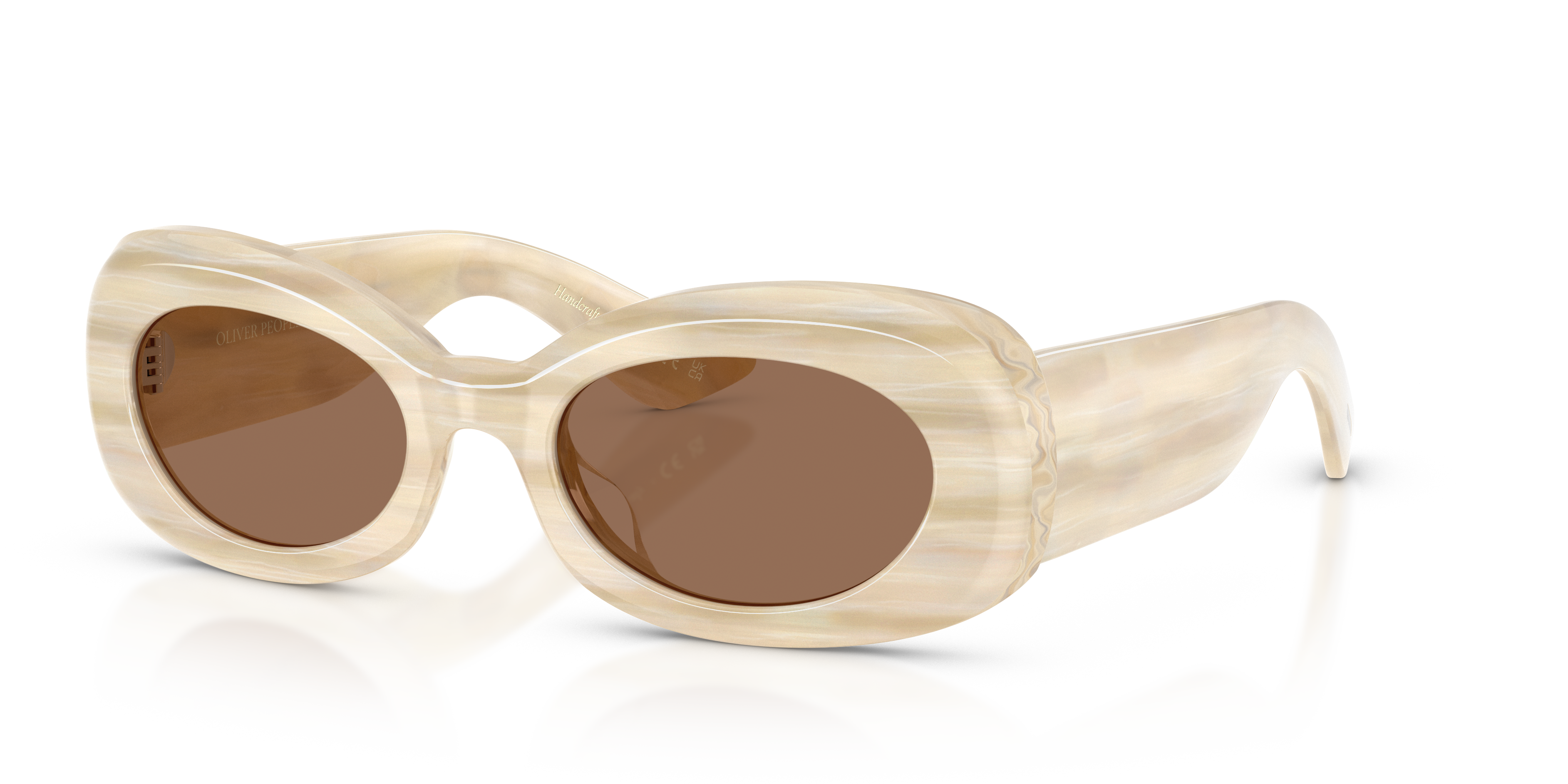 Oliver Peoples 1992C with Beige Silk frame and Brown lenses