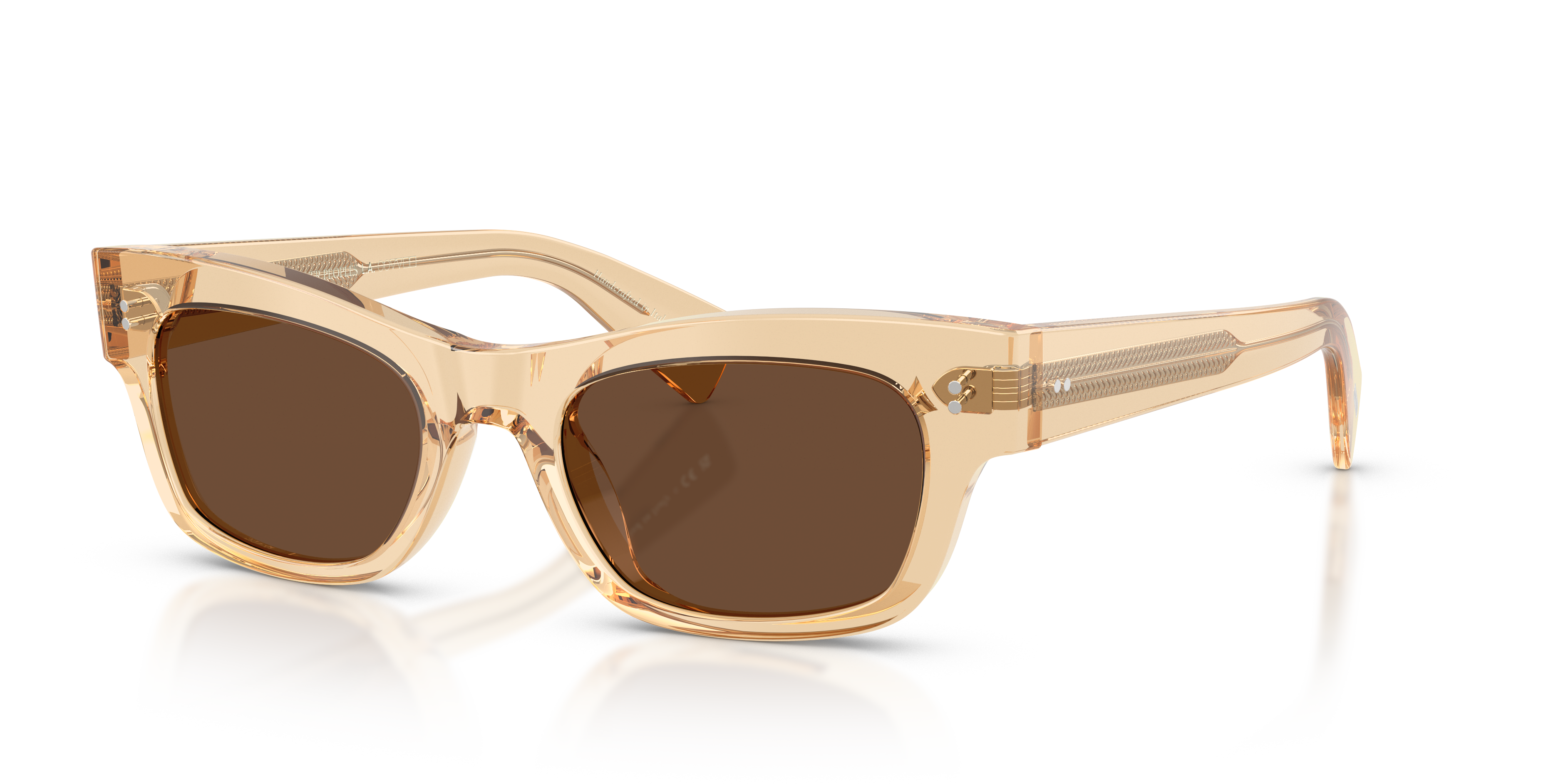 Oliver Peoples Sonia の シャンパーニュ フレームと Terra Polarized