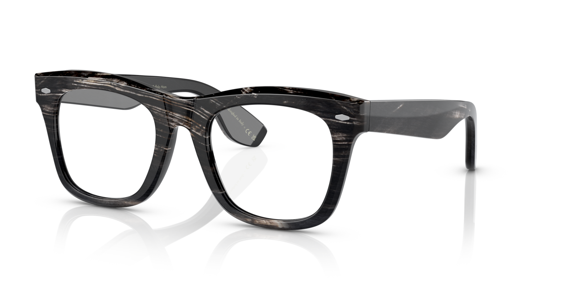  オリジナルス X メタルウッド　クルーネック　プルオーバー Oliver Peoples Mr. Brunello Horn with Black Horn frame and Blue