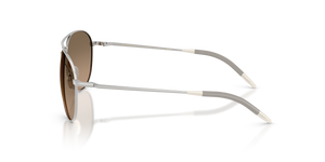 Sie Oliver Peoples Benedict mit Silver Gestell und Brown Gläsern - Das Bild 4