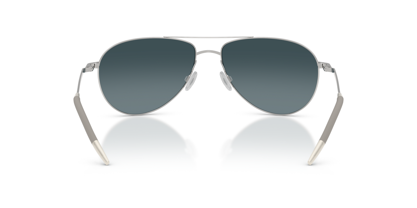 Oliver Peoples Benedict、シルバーフレーム、ブルーレンズ - 画像 ノーズパッド