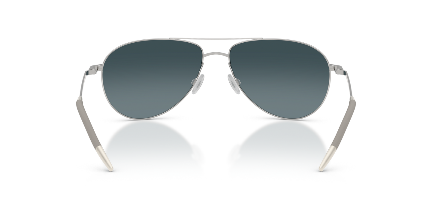 Oliver Peoples Benedict with Silver frame and Blue lenses - Image Nosepads