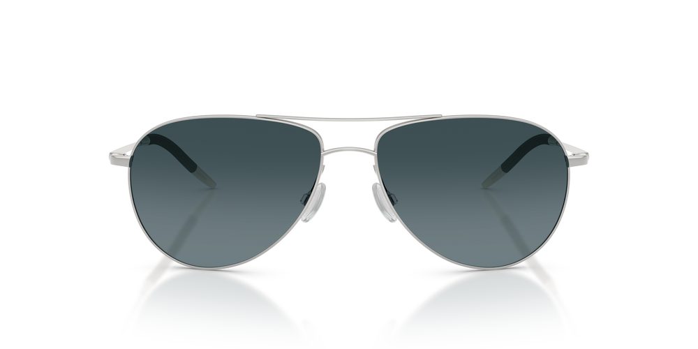 Oliver Peoples TK-3 with Brushed Silver frame and Ash Blue Wash