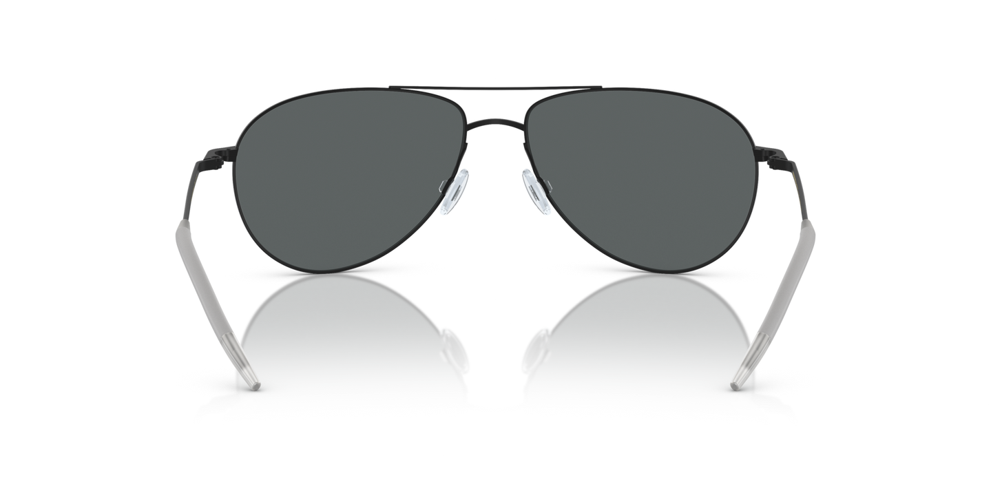 Oliver Peoples Benedict with Matte Black frame and Grey lenses - Image Nosepads