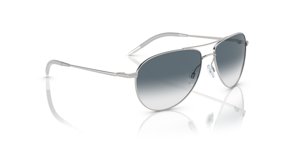 Oliver Peoples Benedict avec une monture Argent et des verres Bleu - L'image 3