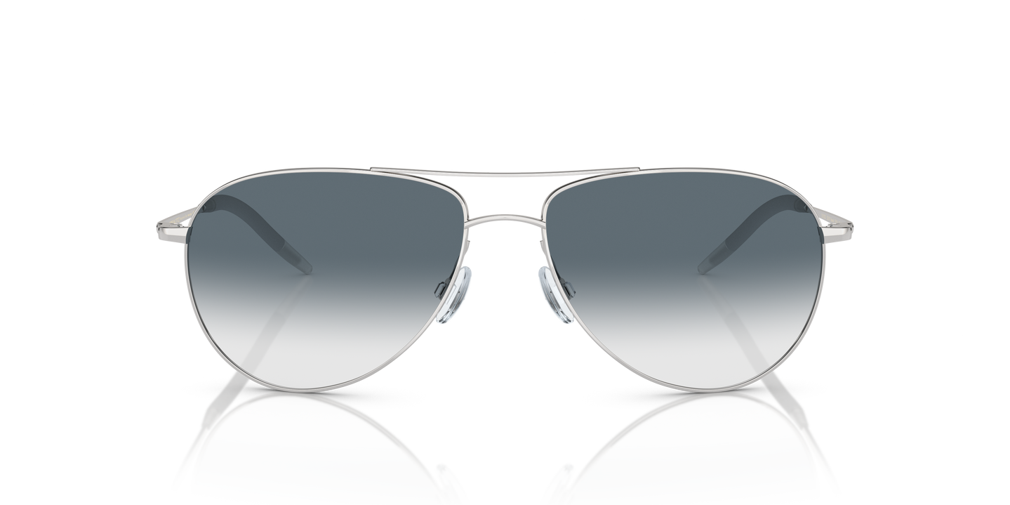 Oliver Peoples Benedict with Silver frame and Clear Gradient Blue