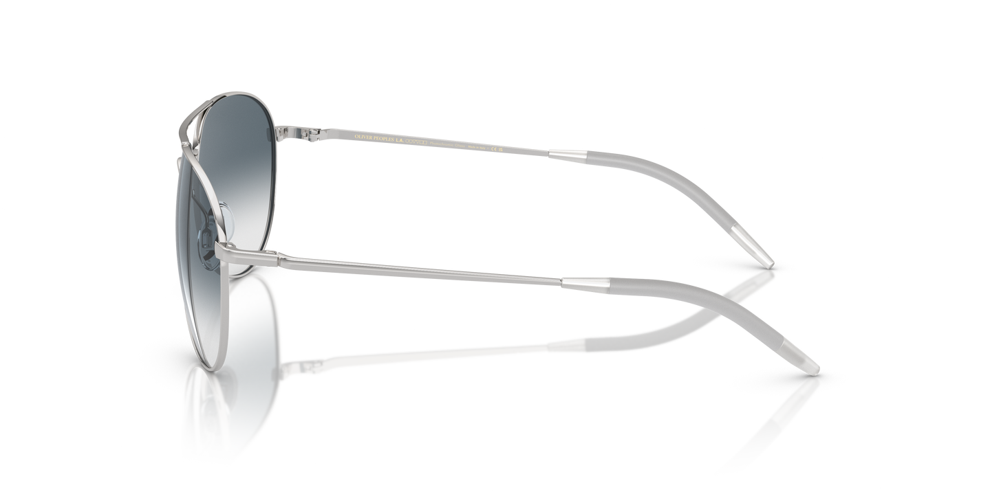 Oliver Peoples Benedict with Silver frame and Clear Gradient Blue
