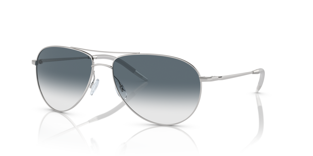 Oliver Peoples Benedict with Silver frame and Clear Gradient Blue