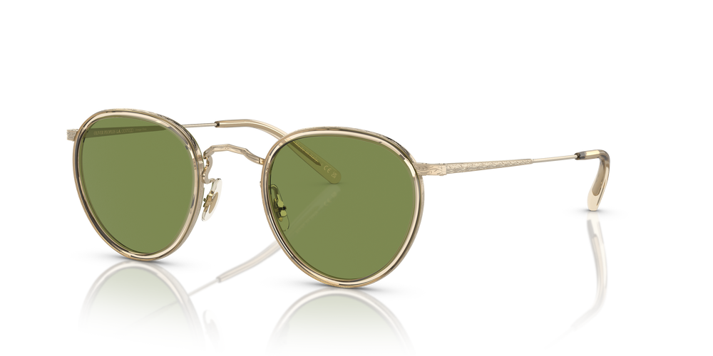 Oliver Peoples MP-2 Sun with Buff-Gold frame and Green lenses