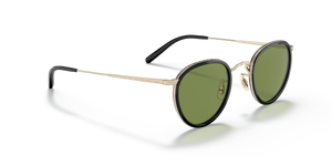 Sie Oliver Peoples MP-2 Sun Exclusive mit Schwarz/Gold Gestell und Grün Gläsern - Das Bild 3
