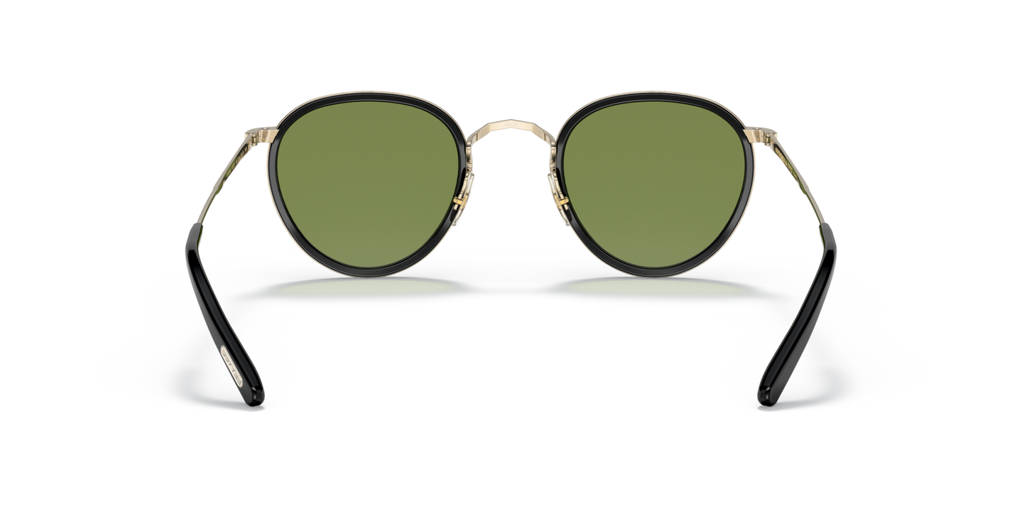 Oliver Peoples MP-2 Sun Exclusive with Black/Gold frame and Green lenses - Image Nosepads