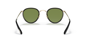 Sie Oliver Peoples MP-2 Sun Exclusive mit Schwarz/Gold Gestell und Grün Gläsern - Das Bild 5