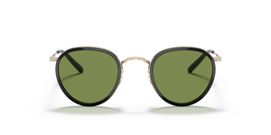 Oliver Peoples MP-2 Sun Exclusive avec une monture Noir/Or et des verres Vert - image 2