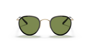 Oliver Peoples MP-2 Sun Exclusive con montatura Nero/Oro e lenti  Verde - L'immagine 2