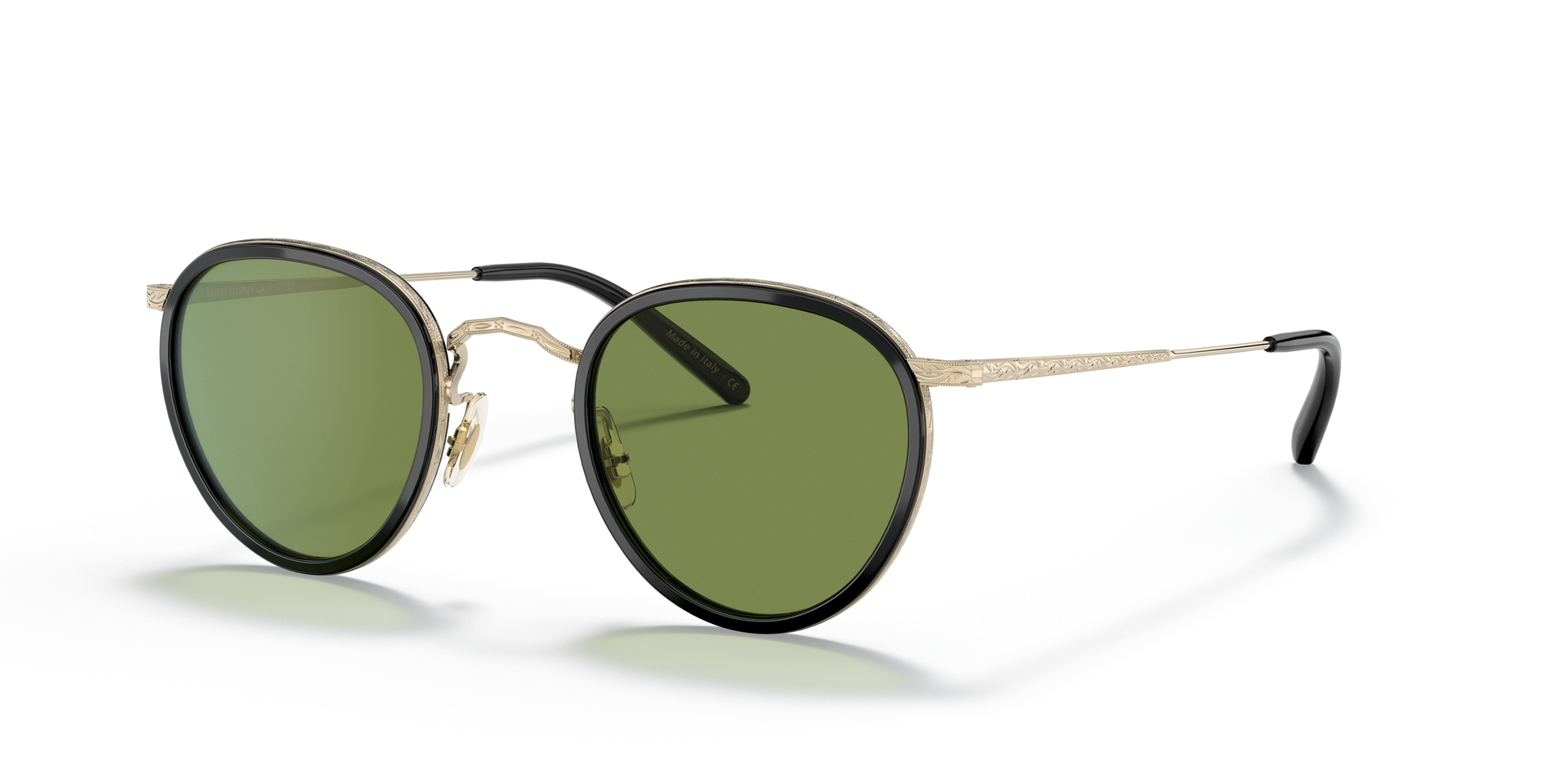Oliver Peoples MP-2 Sun Exclusive with Black/Gold frame and Green