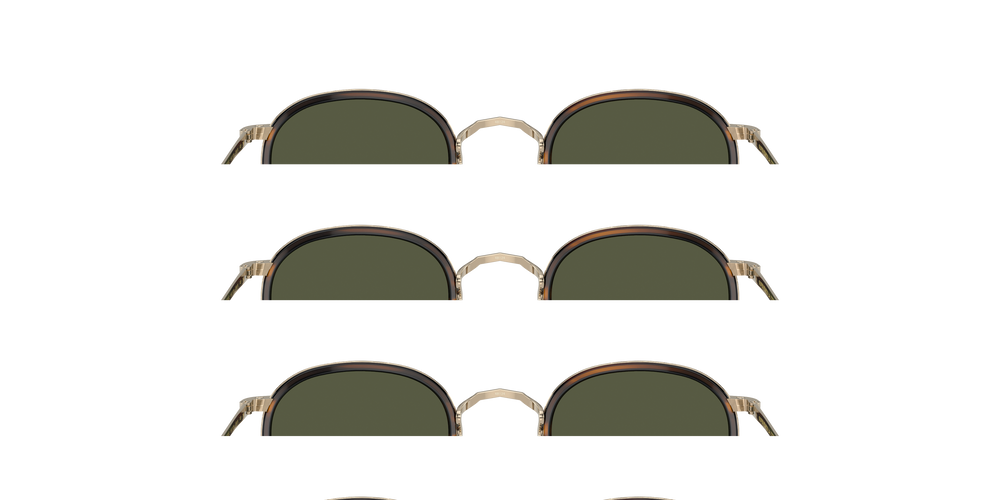 Oliver Peoples MP-2 Sun の Tuscany Tortoise/Gold フレームと G-15