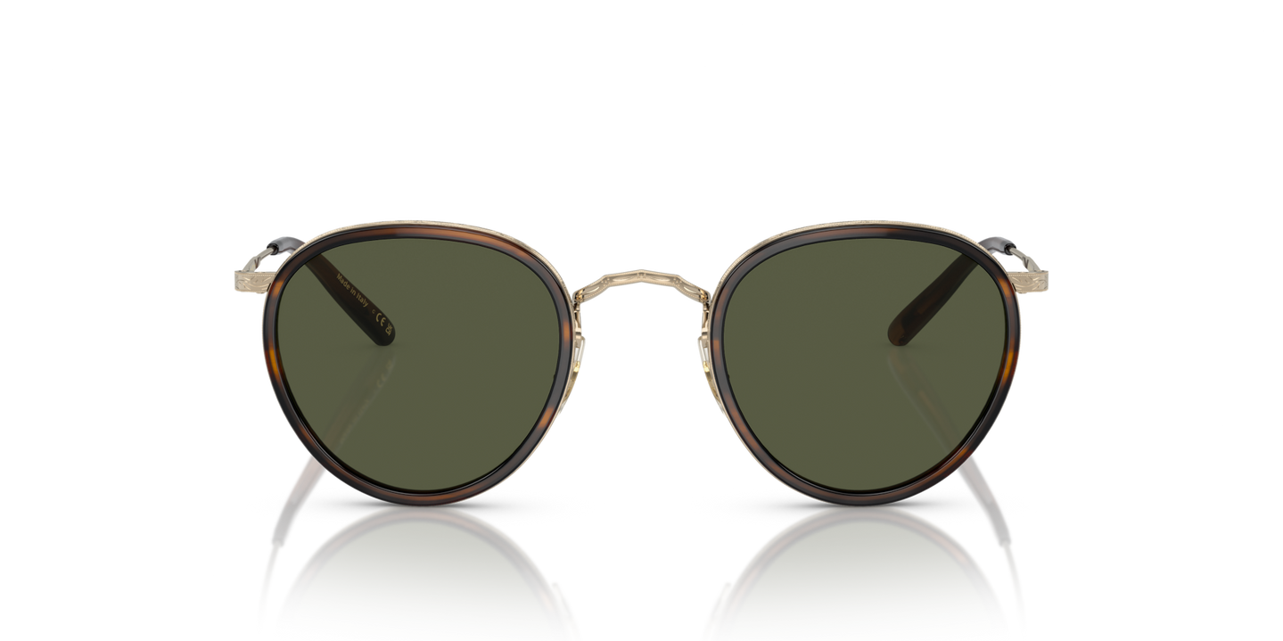Oliver Peoples MP-2 Sun with Tuscany Tortoise/Gold frame and Green lenses - Image Lenses