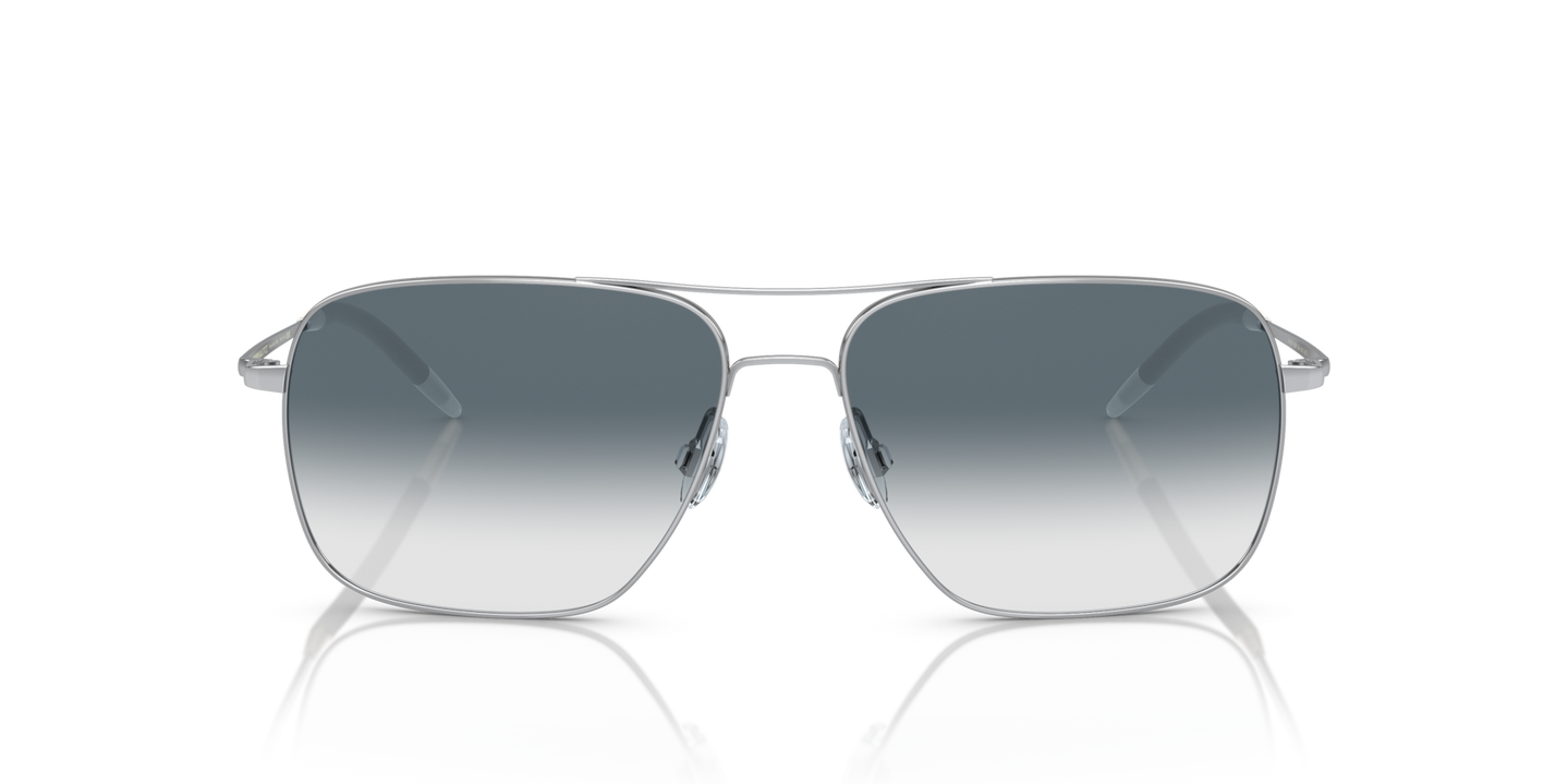 Oliver Peoples Clifton with Silver frame and Blue lenses - Image Lenses