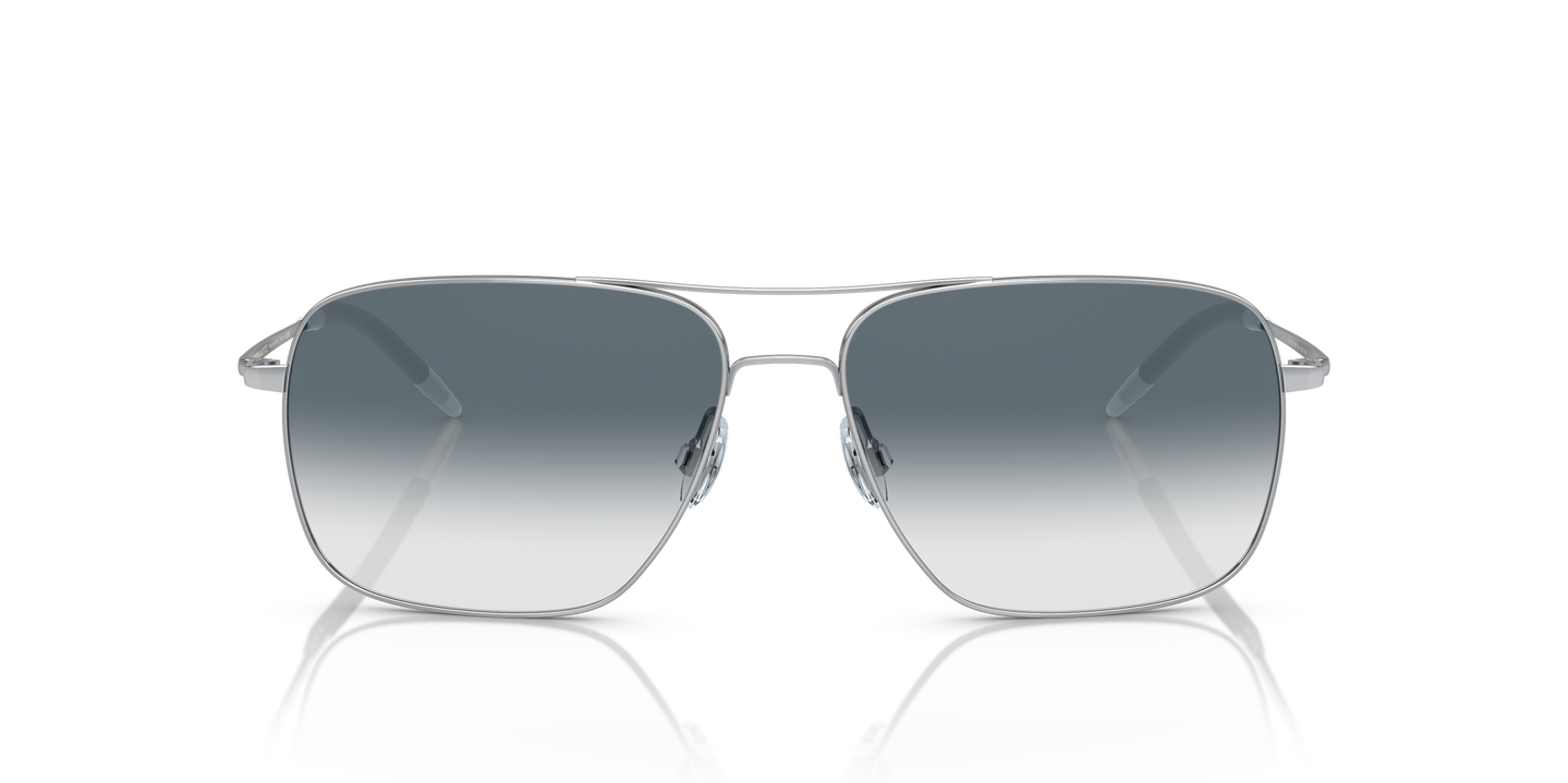 Oliver Peoples Clifton with Silver frame and Blue lenses - Image Lenses