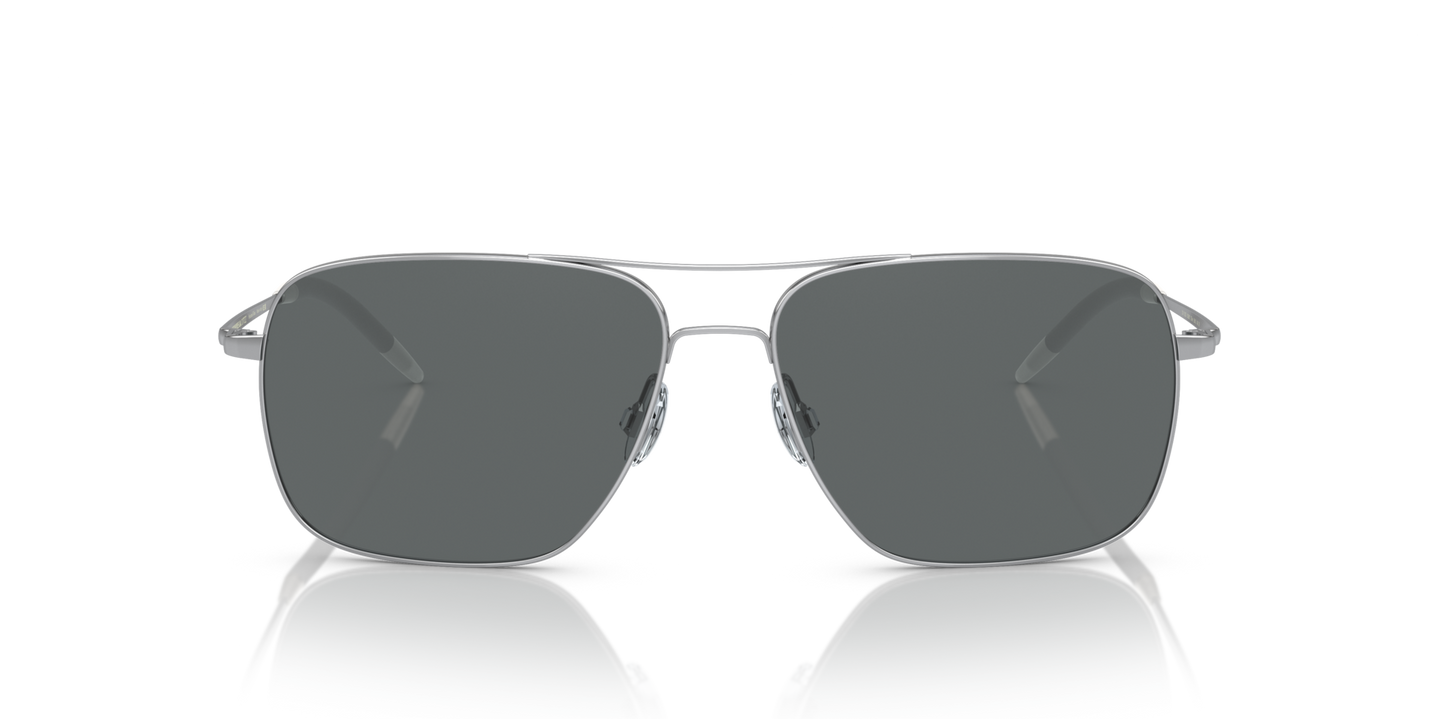 Oliver Peoples Clifton with Silver frame and Grey lenses - Image Lenses
