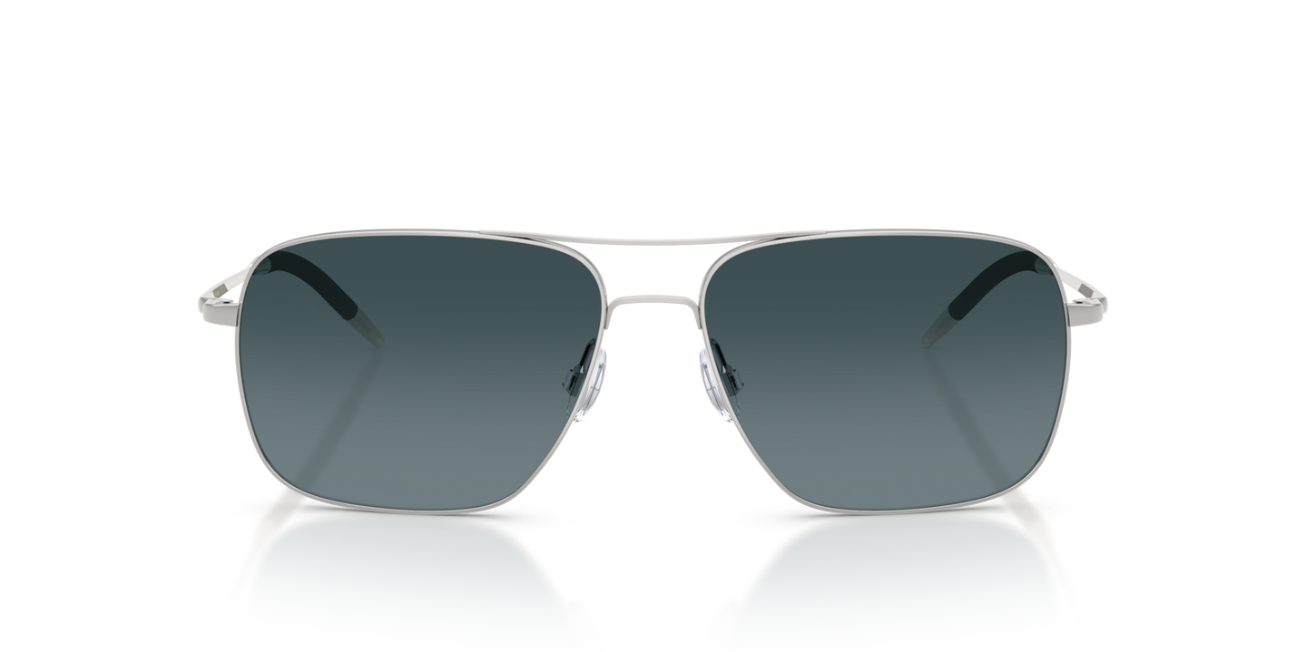 Oliver Peoples Clifton with Silver frame and Blue lenses - Image Lenses