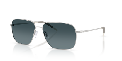 Oliver Peoples Clifton の シルバー フレームと ブルーグラディエント