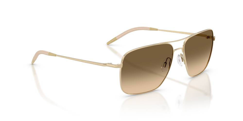 Oliver Peoples Clifton avec une monture Or et des verres Vert - L'image 3