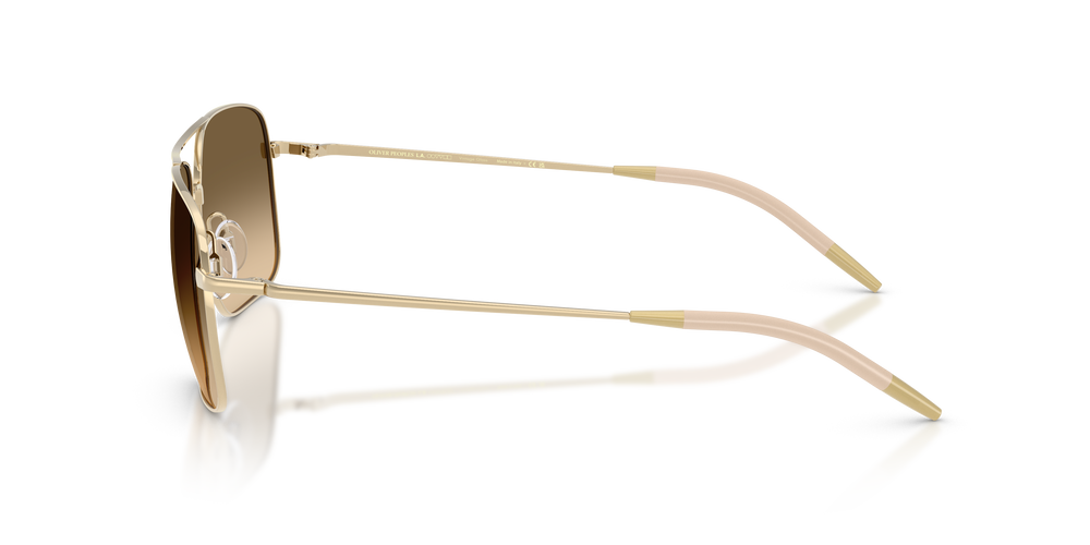 Oliver Peoples Clifton avec une monture Or et des verres Vert - L'image 4