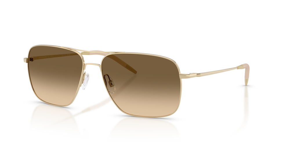 Oliver Peoples Airdale with Soft Gold frame and Vibrant Bottle