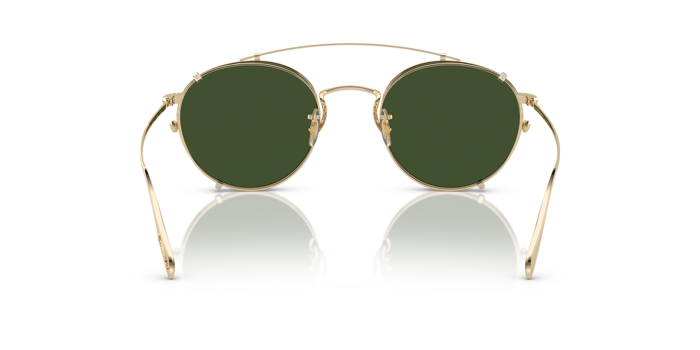 Oliver Peoples Coleridge Clip with Gold frame and Green lenses