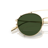 Oliver Peoples Coleridge Clip with Gold frame and Green lenses - Variant