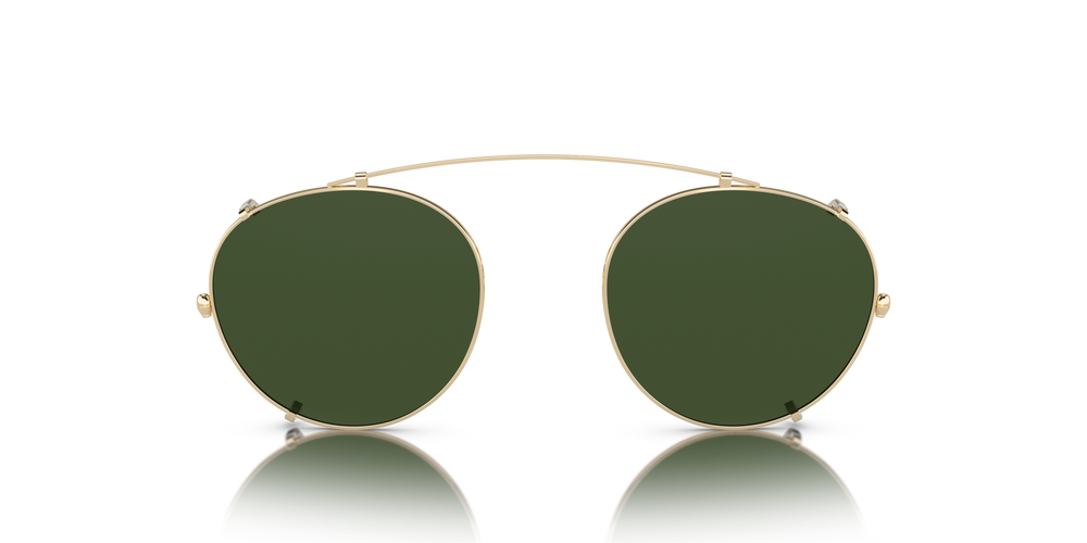 Oliver Peoples Coleridge Clip with Gold frame and Green lenses