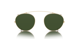 Oliver Peoples Coleridge Clip with Gold frame and Green lenses - Image 1