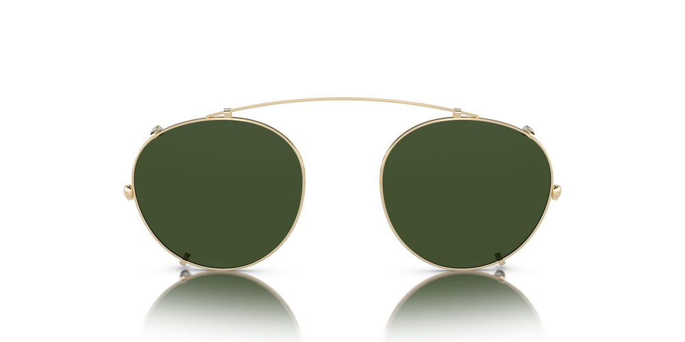 Oliver Peoples Coleridge Clip with Gold frame and Green lenses