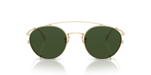 Oliver Peoples Coleridge Clip with Gold frame and Green lenses - Image 4