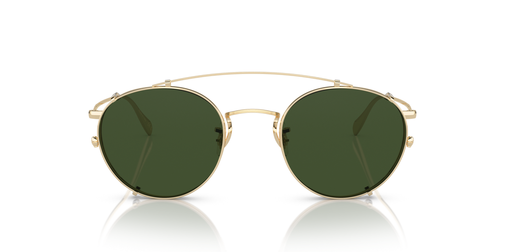 Oliver Peoples Coleridge Clip with Gold frame and Green lenses
