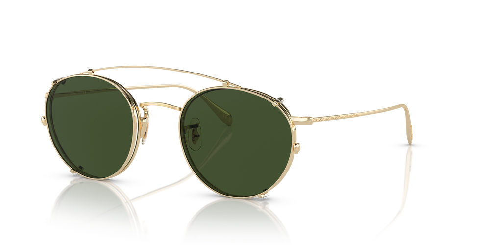 Oliver Peoples Coleridge Clip with Gold frame and Green lenses - Image 3