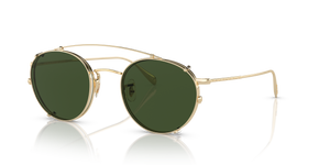 Oliver Peoples Coleridge Clip with Gold frame and Green lenses - Image 3