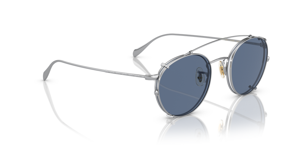 Oliver Peoples Coleridge Clip avec une monture Argent et des verres Bleu - L'image 5