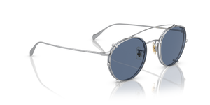 Oliver Peoples Coleridge Clip with Silver frame and Blue lenses - Image 5