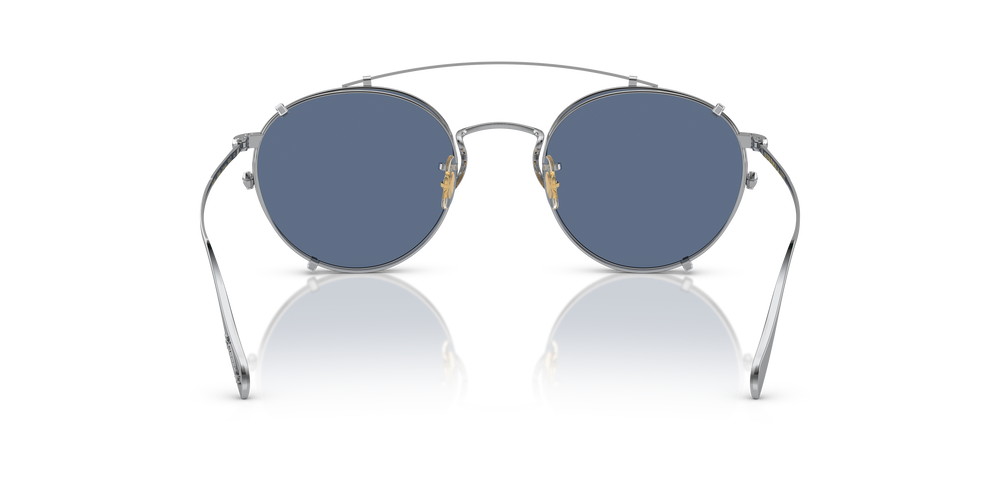 Oliver Peoples Coleridge Clip with Silver frame and Blue lenses